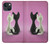 S1832 猫を愛します Love Cat iPhone 13 バックケース、フリップケース・カバー