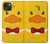 S2760 イエロー アヒル タキシード 漫画 Yellow Duck Tuxedo Cartoon iPhone 13 バックケース、フリップケース・カバー