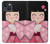 S3042 雛人形 着物桜 Japan Girl Hina Doll Kimono Sakura iPhone 13 バックケース、フリップケース・カバー