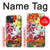S3205 レトロ花 Retro Art Flowers iPhone 13 バックケース、フリップケース・カバー