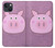S3269 豚の漫画 Pig Cartoon iPhone 13 バックケース、フリップケース・カバー