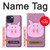 S3269 豚の漫画 Pig Cartoon iPhone 13 バックケース、フリップケース・カバー