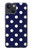S3533 ブルーの水玉 Blue Polka Dot iPhone 13 バックケース、フリップケース・カバー