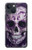 S3582 紫の頭蓋骨 Purple Sugar Skull iPhone 13 バックケース、フリップケース・カバー