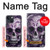S3582 紫の頭蓋骨 Purple Sugar Skull iPhone 13 バックケース、フリップケース・カバー