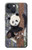 S3793 かわいい赤ちゃん雪パンダのペイント Cute Baby Panda Snow Painting iPhone 13 バックケース、フリップケース・カバー