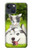 S3795 不機嫌子猫遊び心シベリアンハスキー犬ペイント Grumpy Kitten Cat Playful Siberian Husky Dog Paint iPhone 13 バックケース、フリップケース・カバー
