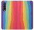 S3799 かわいい縦水彩レインボー Cute Vertical Watercolor Rainbow Samsung Galaxy Z Fold 3 5G バックケース、フリップケース・カバー