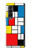 S3814 ピエトモンドリアン線画作曲 Piet Mondrian Line Art Composition Samsung Galaxy Z Fold 3 5G バックケース、フリップケース・カバー