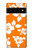 S2245 ハワイのハイビスカスオレンジ柄 Hawaiian Hibiscus Orange Pattern Google Pixel 6 バックケース、フリップケース・カバー