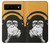 S2324 ヘッドフォンポップミュージックと面白い猿 Funny Monkey with Headphone Pop Music Google Pixel 6 バックケース、フリップケース・カバー