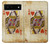 S2833 ポーカーカード ハートの女王 Poker Card Queen Hearts Google Pixel 6 バックケース、フリップケース・カバー