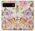 S3035 花 Sweet Flower Painting Google Pixel 6 バックケース、フリップケース・カバー