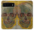 S3359 ヴィンセント・ヴァン・ゴッホ スカル Vincent Van Gogh Skull Google Pixel 6 バックケース、フリップケース・カバー