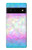 S3747 トランスフラッグポリゴン Trans Flag Polygon Google Pixel 6 バックケース、フリップケース・カバー