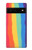 S3799 かわいい縦水彩レインボー Cute Vertical Watercolor Rainbow Google Pixel 6 バックケース、フリップケース・カバー