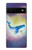 S3802 夢のクジラ パステルファンタジー Dream Whale Pastel Fantasy Google Pixel 6 バックケース、フリップケース・カバー