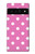 S2358 ピンクの水玉 Pink Polka Dots Google Pixel 6 Pro バックケース、フリップケース・カバー