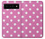 S2358 ピンクの水玉 Pink Polka Dots Google Pixel 6 Pro バックケース、フリップケース・カバー