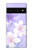 S2361 紫の花 Purple White Flowers Google Pixel 6 Pro バックケース、フリップケース・カバー