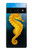 S2444 タツノオトシゴ 深い青色の海 Seahorse Underwater World Google Pixel 6 Pro バックケース、フリップケース・カバー