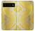 S2713 黄蛇の皮膚 グラフィックプリント Yellow Snake Skin Graphic Printed Google Pixel 6 Pro バックケース、フリップケース・カバー