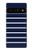 S2767 ネイビーホワイトストライプ Navy White Striped Google Pixel 6 Pro バックケース、フリップケース・カバー