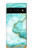 S3399 緑の大理石のグラフィックプリント Green Marble Graphic Print Google Pixel 6 Pro バックケース、フリップケース・カバー