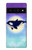 S3807 キラーホエールオルカ月パステルファンタジー Killer Whale Orca Moon Pastel Fantasy Google Pixel 6 Pro バックケース、フリップケース・カバー