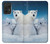 S0285 北極熊 北極 Polar Bear Family Arctic Samsung Galaxy A52s 5G バックケース、フリップケース・カバー