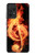S0493 音楽ノート火災 Music Note Burn Samsung Galaxy A52s 5G バックケース、フリップケース・カバー