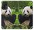 S1073 パンダは食べるのが楽しみ Panda Enjoy Eating Samsung Galaxy A52s 5G バックケース、フリップケース・カバー