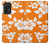 S2245 ハワイのハイビスカスオレンジ柄 Hawaiian Hibiscus Orange Pattern Samsung Galaxy A52s 5G バックケース、フリップケース・カバー