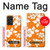 S2245 ハワイのハイビスカスオレンジ柄 Hawaiian Hibiscus Orange Pattern Samsung Galaxy A52s 5G バックケース、フリップケース・カバー