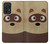 S2825 かわいいアライグマ Cute Cartoon Raccoon Samsung Galaxy A52s 5G バックケース、フリップケース・カバー