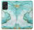 S3399 緑の大理石のグラフィックプリント Green Marble Graphic Print Samsung Galaxy A52s 5G バックケース、フリップケース・カバー