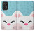 S3542 かわいい猫漫画 Cute Cat Cartoon Samsung Galaxy A52s 5G バックケース、フリップケース・カバー