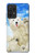 S3794 北極シロクマはシールに恋するペイント Arctic Polar Bear in Love with Seal Paint Samsung Galaxy A52s 5G バックケース、フリップケース・カバー