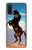 S0934 黒野生馬 Wild Black Horse Motorola G Pure バックケース、フリップケース・カバー