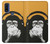 S2324 ヘッドフォンポップミュージックと面白い猿 Funny Monkey with Headphone Pop Music Motorola G Pure バックケース、フリップケース・カバー