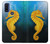 S2444 タツノオトシゴ 深い青色の海 Seahorse Underwater World Motorola G Pure バックケース、フリップケース・カバー
