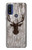 S2505 トナカイ古い木材グラフィックプリント Reindeer Head Old Wood Texture Graphic Printed Motorola G Pure バックケース、フリップケース・カバー