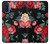S3112 黒バラ パターン Rose Floral Pattern Black Motorola G Pure バックケース、フリップケース・カバー