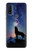 S3555 狼 Wolf Howling Million Star Motorola G Pure バックケース、フリップケース・カバー