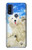 S3794 北極シロクマはシールに恋するペイント Arctic Polar Bear in Love with Seal Paint Motorola G Pure バックケース、フリップケース・カバー