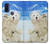S3794 北極シロクマはシールに恋するペイント Arctic Polar Bear in Love with Seal Paint Motorola G Pure バックケース、フリップケース・カバー