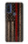 S3804 消防士メタルレッドラインフラググラフィック Fire Fighter Metal Red Line Flag Graphic Motorola G Pure バックケース、フリップケース・カバー