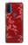 S3817 赤い花の桜のパターン Red Floral Cherry blossom Pattern Motorola G Pure バックケース、フリップケース・カバー