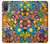 S3281 カラフルなヒッピーの花のパターン Colorful Hippie Flowers Pattern Motorola Moto E20,E30,E40  バックケース、フリップケース・カバー