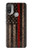 S3804 消防士メタルレッドラインフラググラフィック Fire Fighter Metal Red Line Flag Graphic Motorola Moto E20,E30,E40  バックケース、フリップケース・カバー